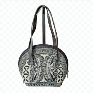 Laga Designs Black Vegan Embroidered Handmade Mini Bag